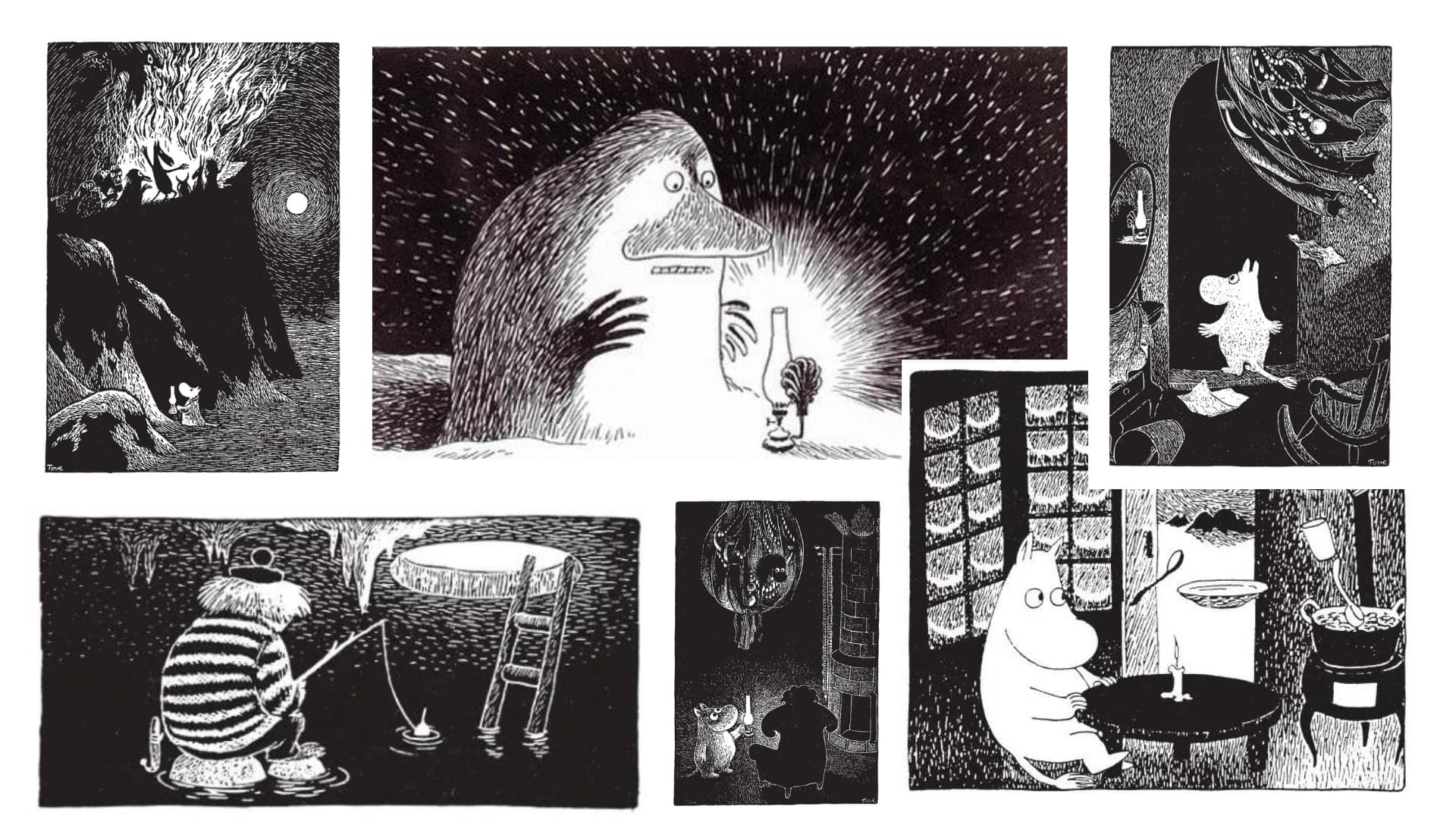 Moominland Midwinter illustrations by Tove Jansson