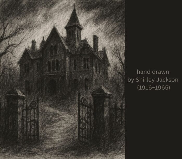 dark haunted castle drawing